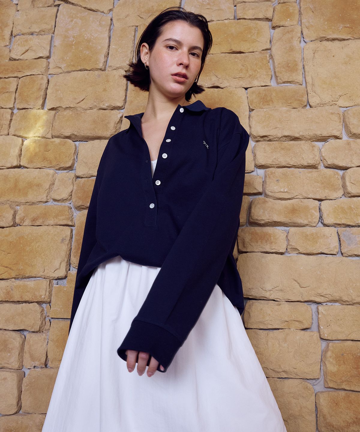 프리터(FRITUR) Pintuck Embroidered Skirt White_F261SK04