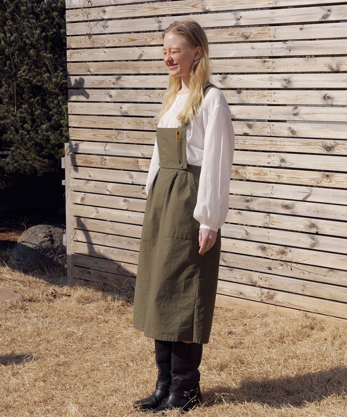 프리터(FRITUR) Garden Apron Skirt Khaki_F261OP04