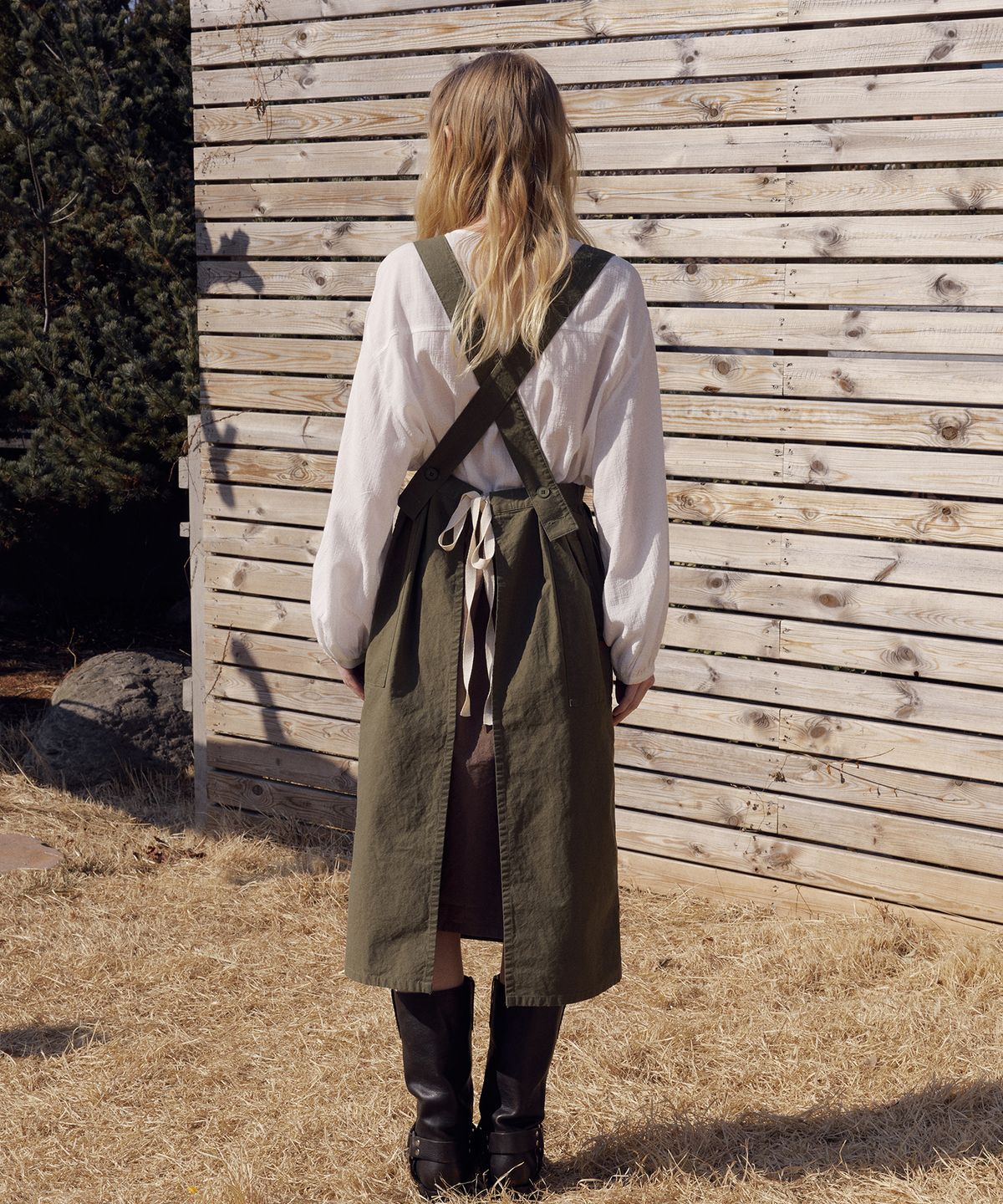 프리터(FRITUR) Garden Apron Skirt Khaki_F261OP04