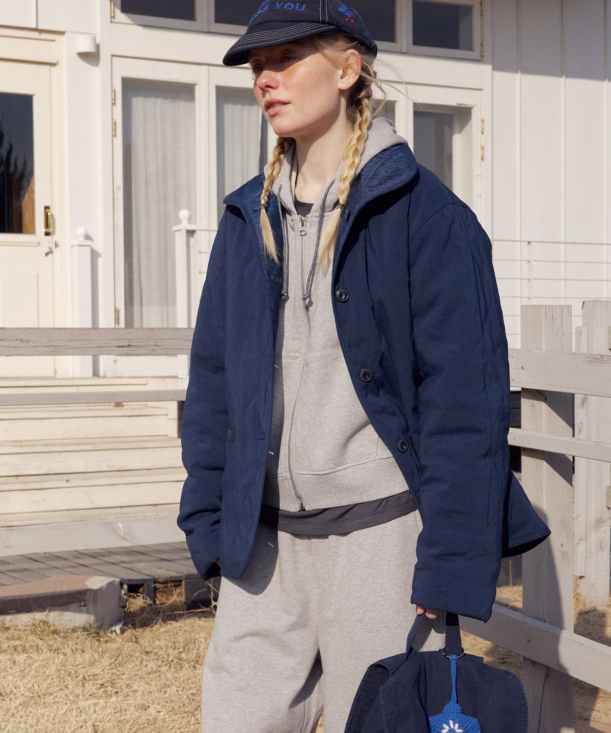 프리터(FRITUR) Voyager Hoodie Zip-Up Grey_F261TS05