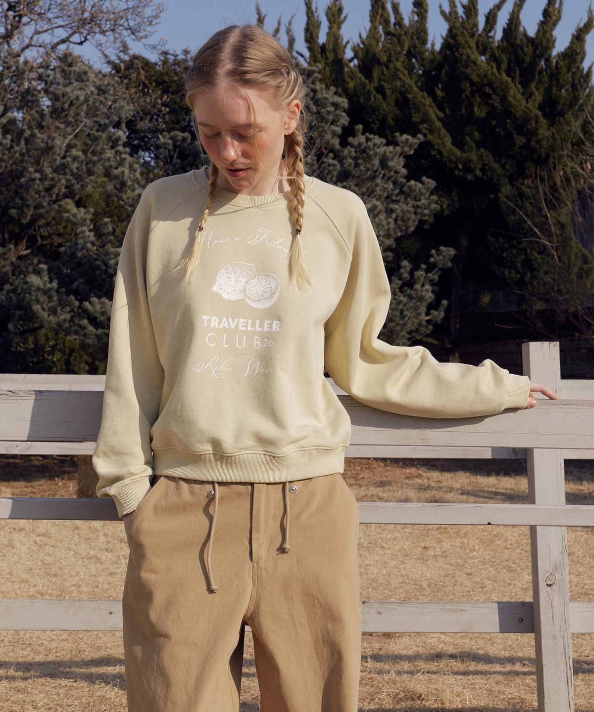 프리터(FRITUR) Lemonday Sweatshirt Yellow_F261TS02