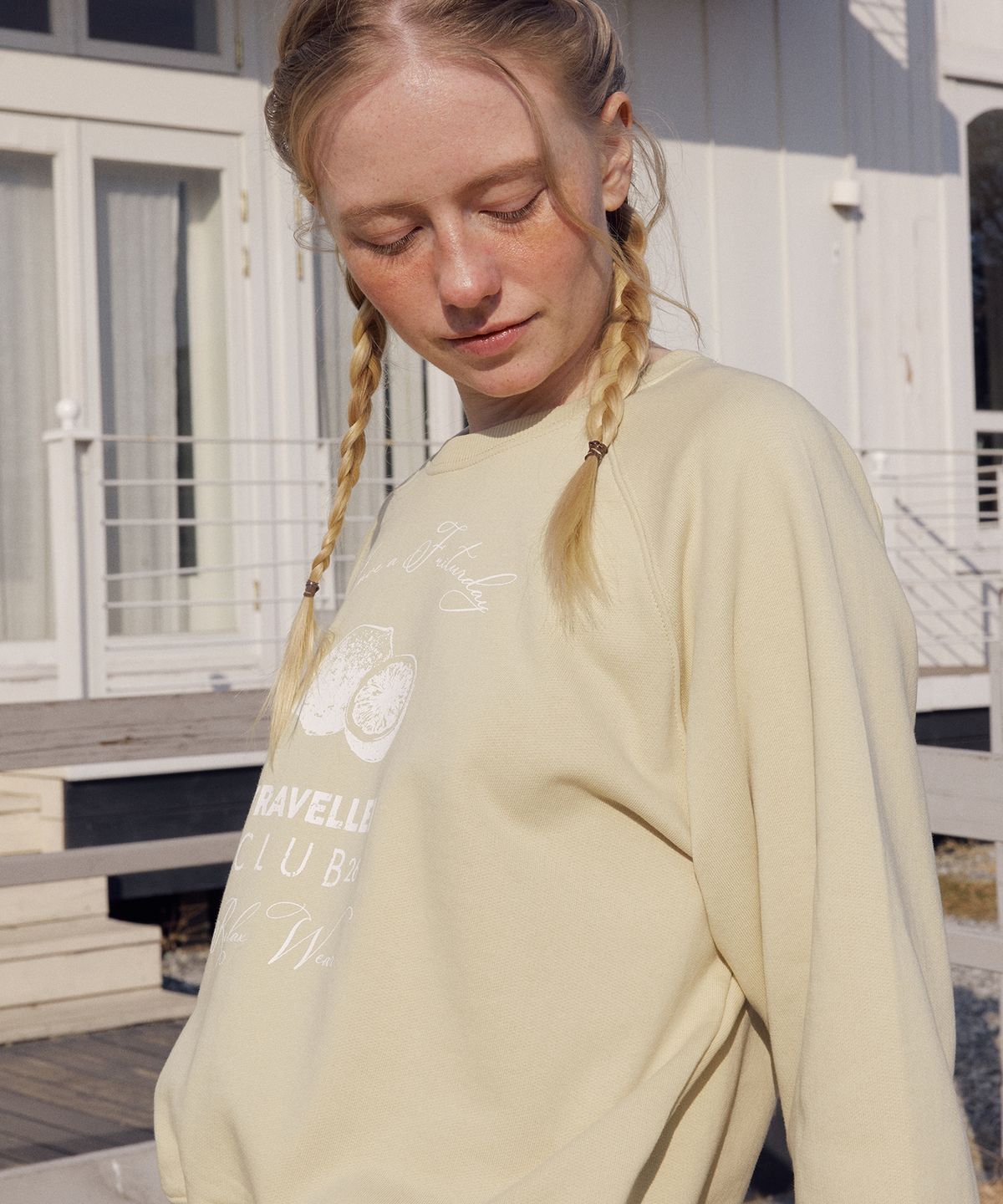 프리터(FRITUR) Lemonday Sweatshirt Yellow_F261TS02