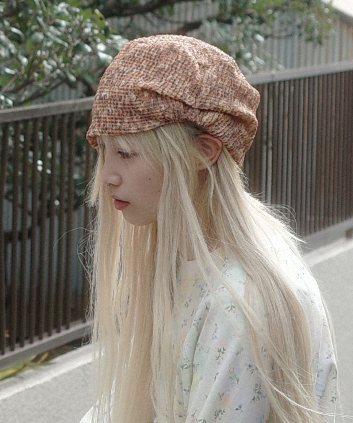 쿠키시(KOOKEESEE) 링클 밴드 비니 (마블 베이지)