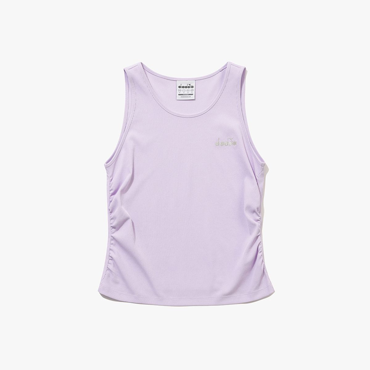 디아도라(diadora) 골지 셔링 슬리브리스 우먼 VIOLET