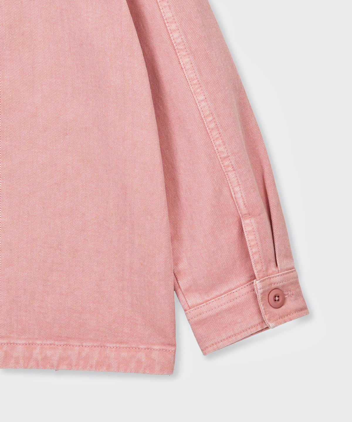 무신사 스탠다드 키즈(MUSINSA STANDARD KIDS) 피그먼트 데님 초어 재킷 & 피그먼트 와이드 데님 팬츠 셋업 [코랄]