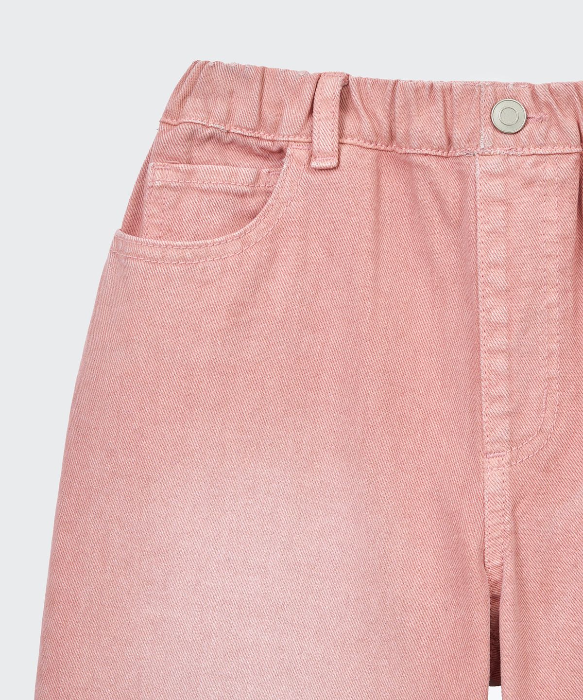 무신사 스탠다드 키즈(MUSINSA STANDARD KIDS) 피그먼트 데님 초어 재킷 & 피그먼트 와이드 데님 팬츠 셋업 [코랄]