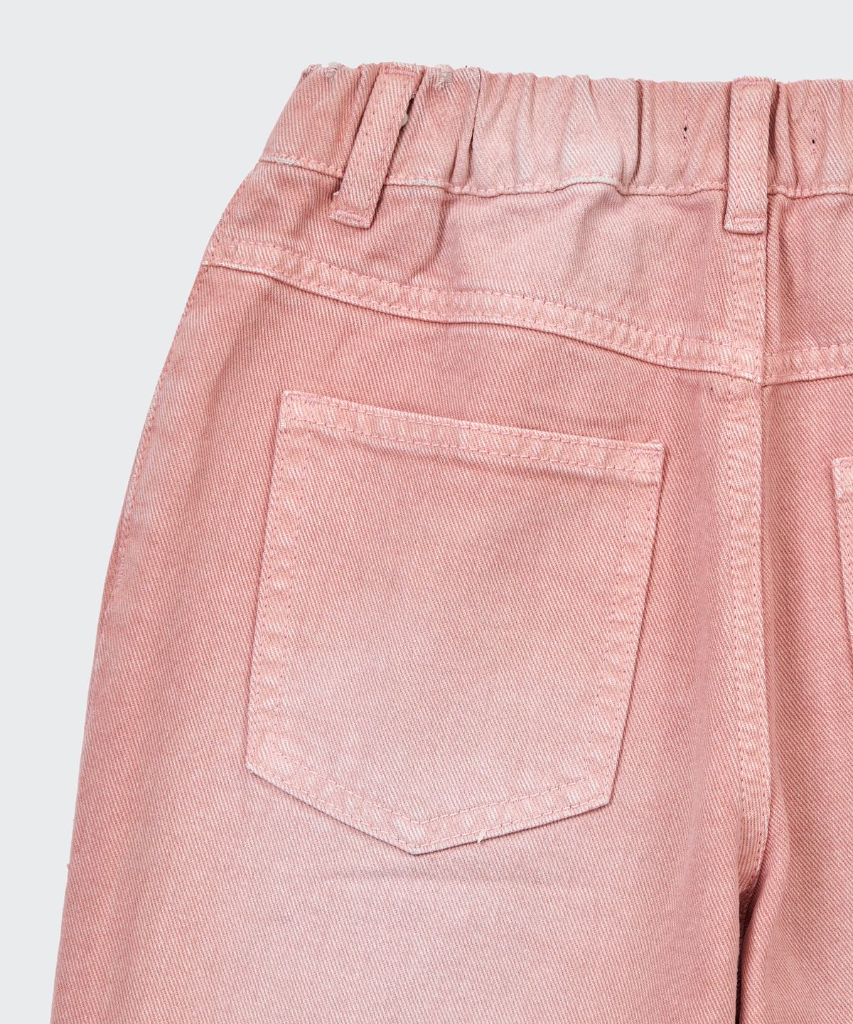 무신사 스탠다드 키즈(MUSINSA STANDARD KIDS) 피그먼트 데님 초어 재킷 & 피그먼트 와이드 데님 팬츠 셋업 [코랄]