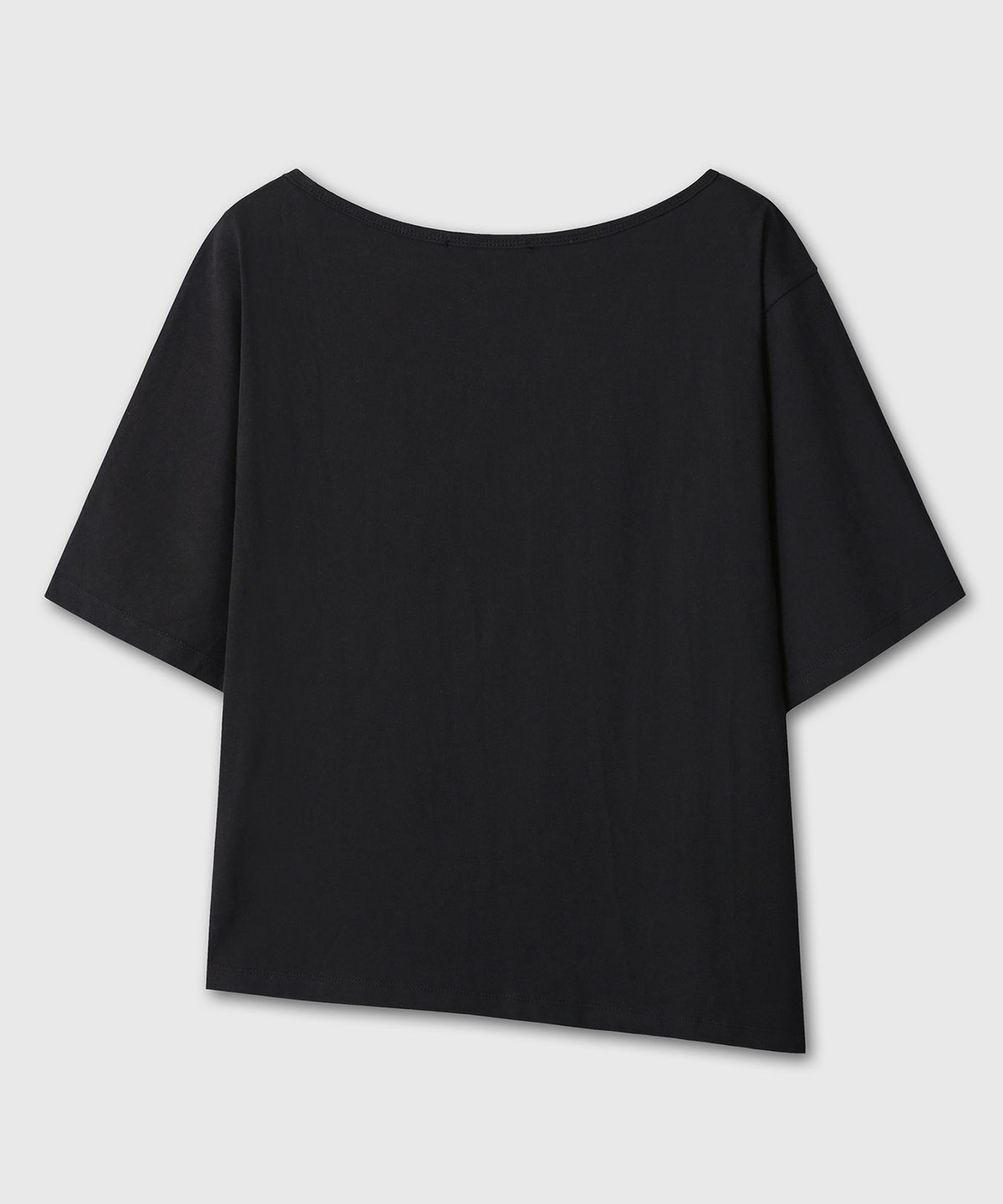 다이브인 우먼(DIVEIN WOMEN) ONE SHOULDER GRAPHIC T-SHIRTS (BLACK)