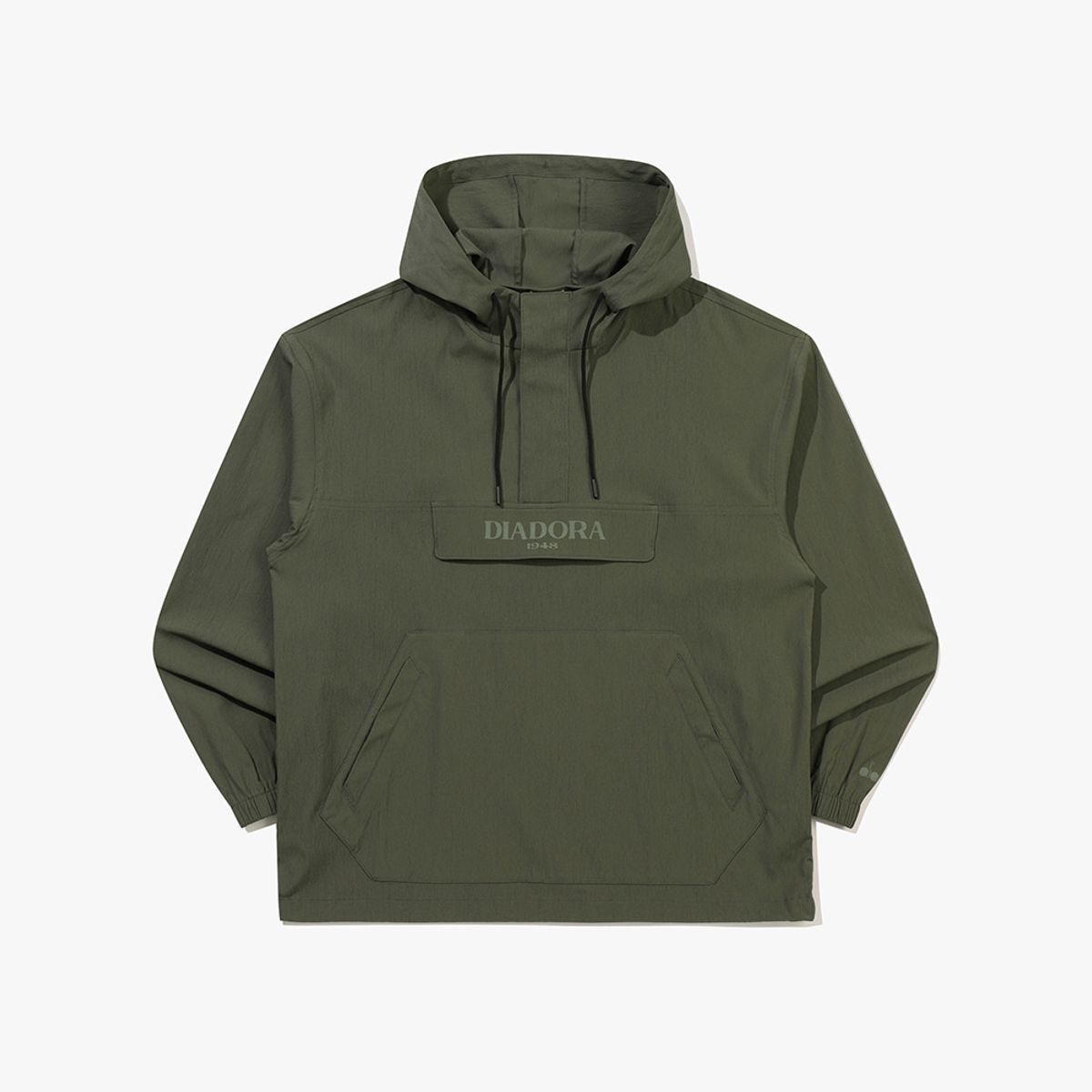 디아도라(diadora) 마이크로 플리츠 후드 아노락 자켓 KHAKI