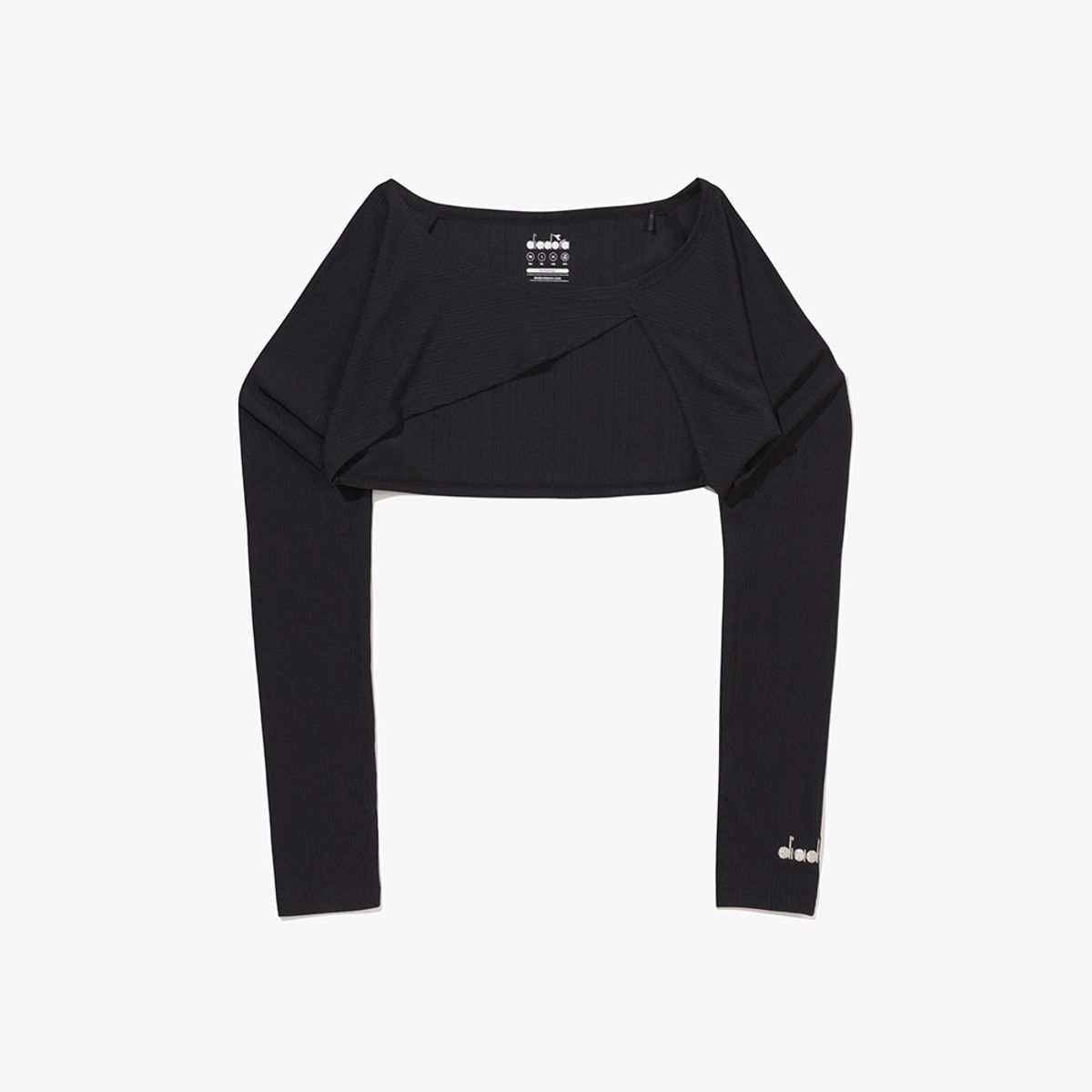 디아도라(diadora) 시어 골지 볼레로 BLACK