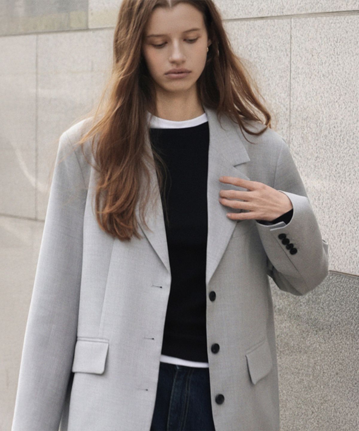 퀸스래빗(Q'SRB) Signature Single-Button Tailored Jacket