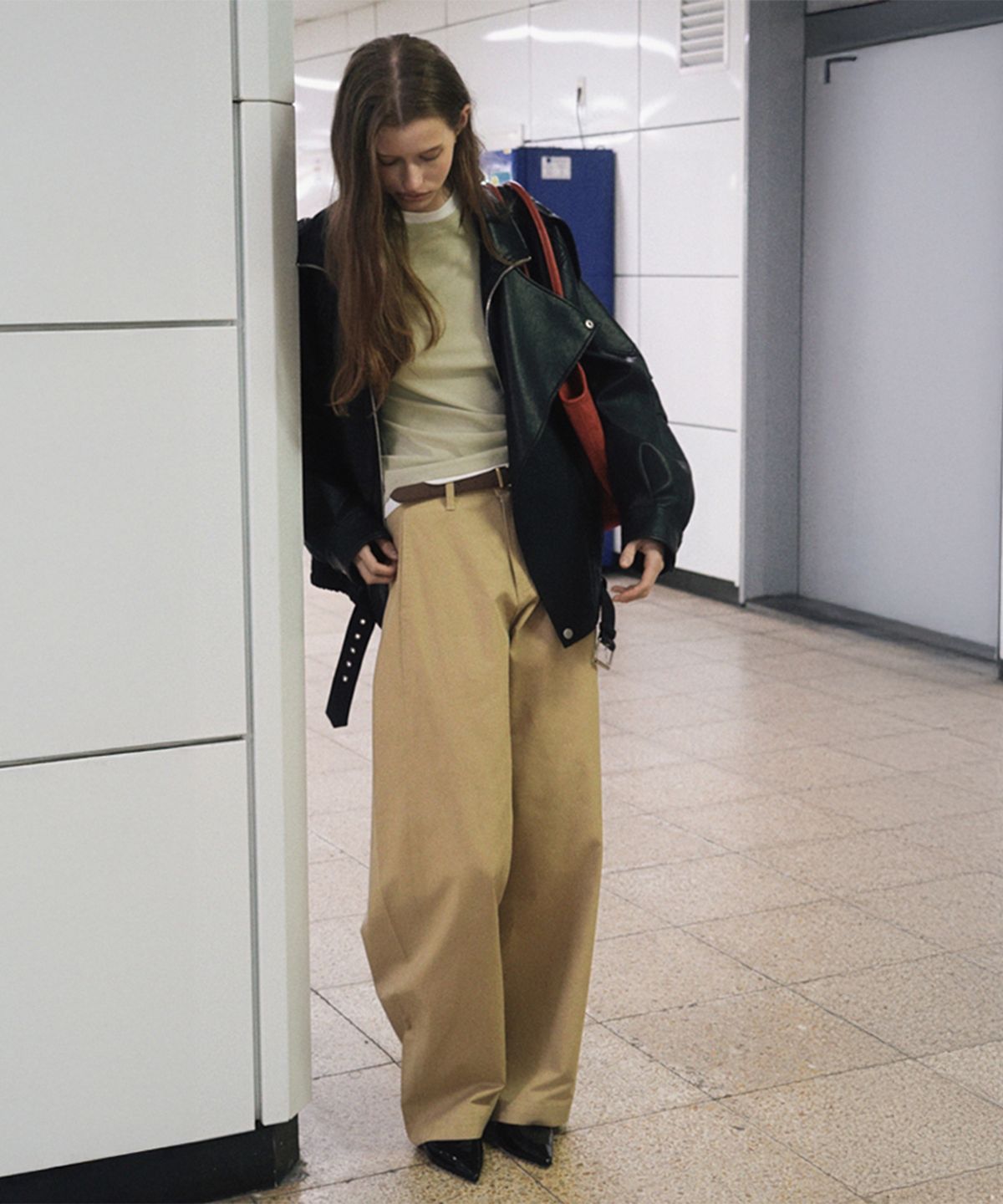 퀸스래빗(Q'SRB) Harbor Heavy-weight Cotton Curved Pants
