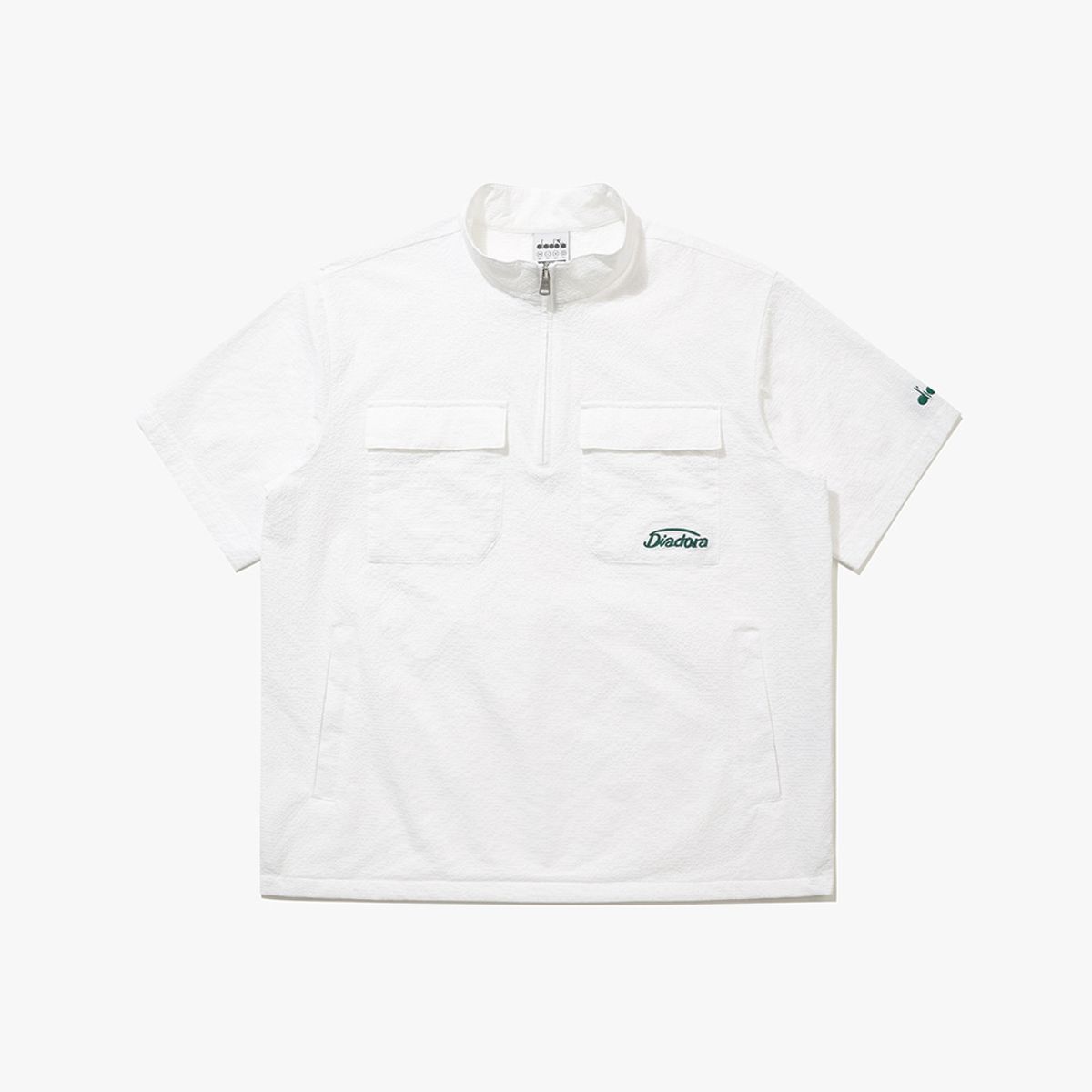 디아도라(diadora) 에어서커 반팔 아노락 OFF WHITE