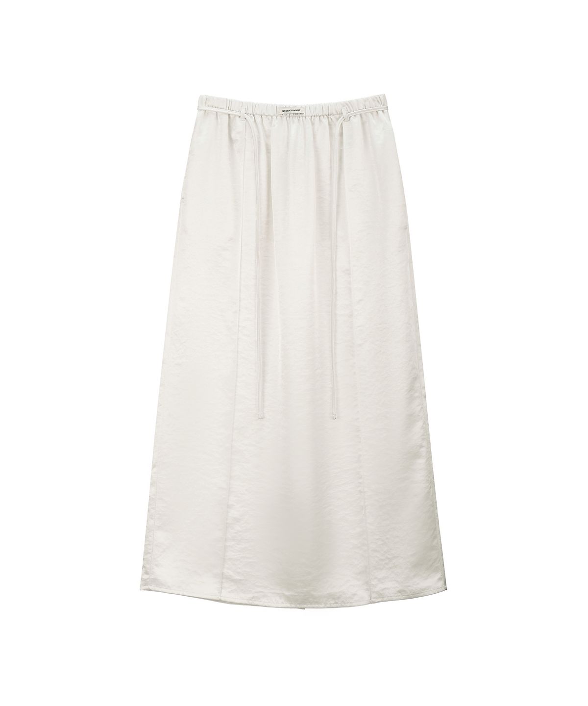 퀸스래빗(Q'SRB) Fleur Satin Banded Tuck Long Skirt