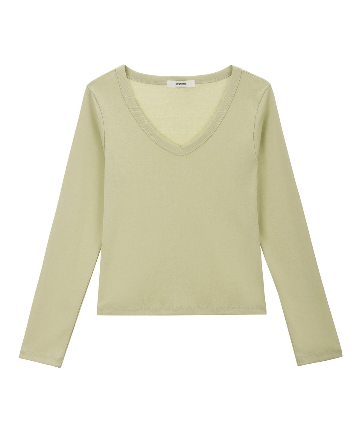퀸스래빗(Q'SRB) Collin Cotton V-Neck Layered T-Shirt