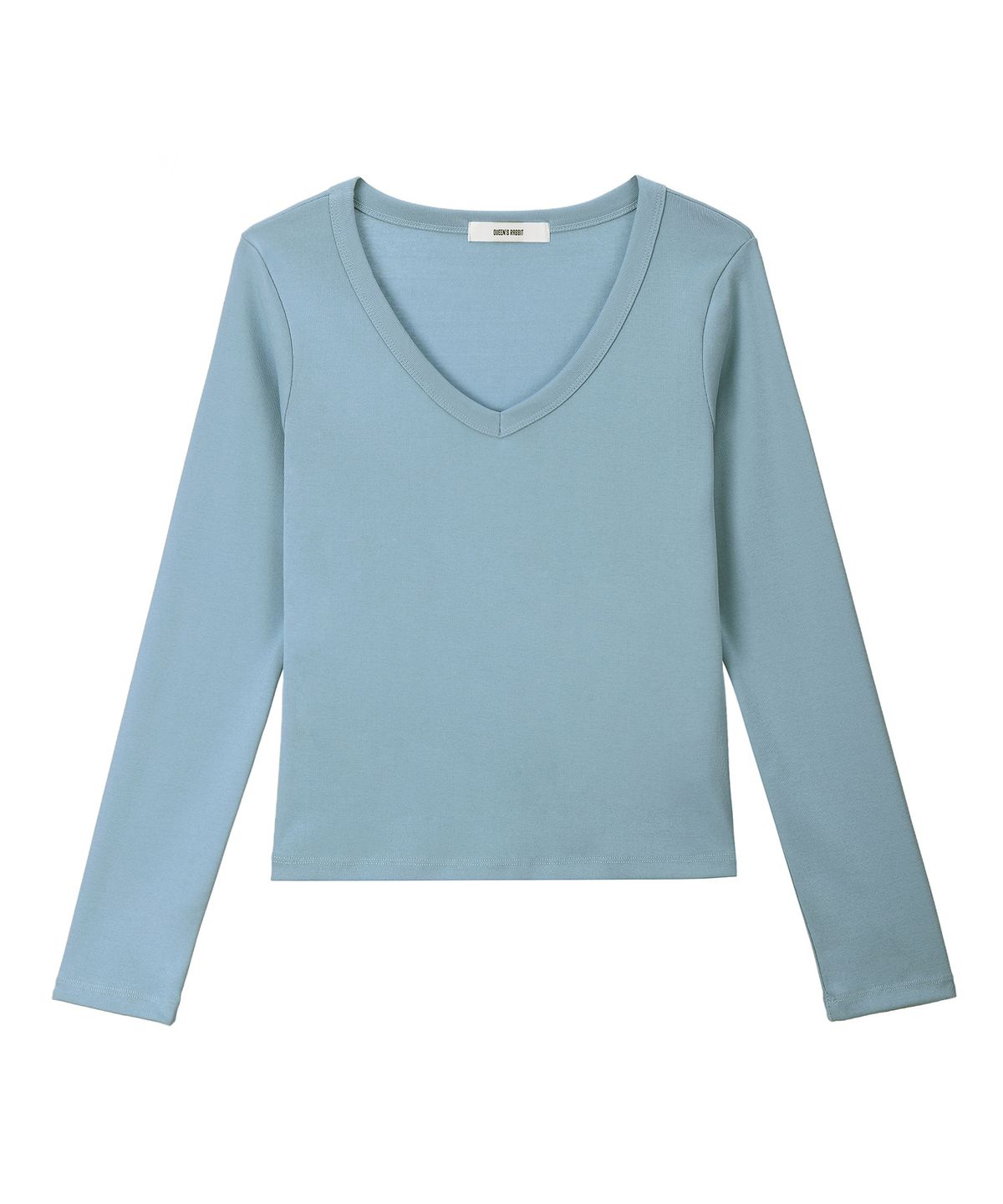 퀸스래빗(Q'SRB) Collin Cotton V-Neck Layered T-Shirt