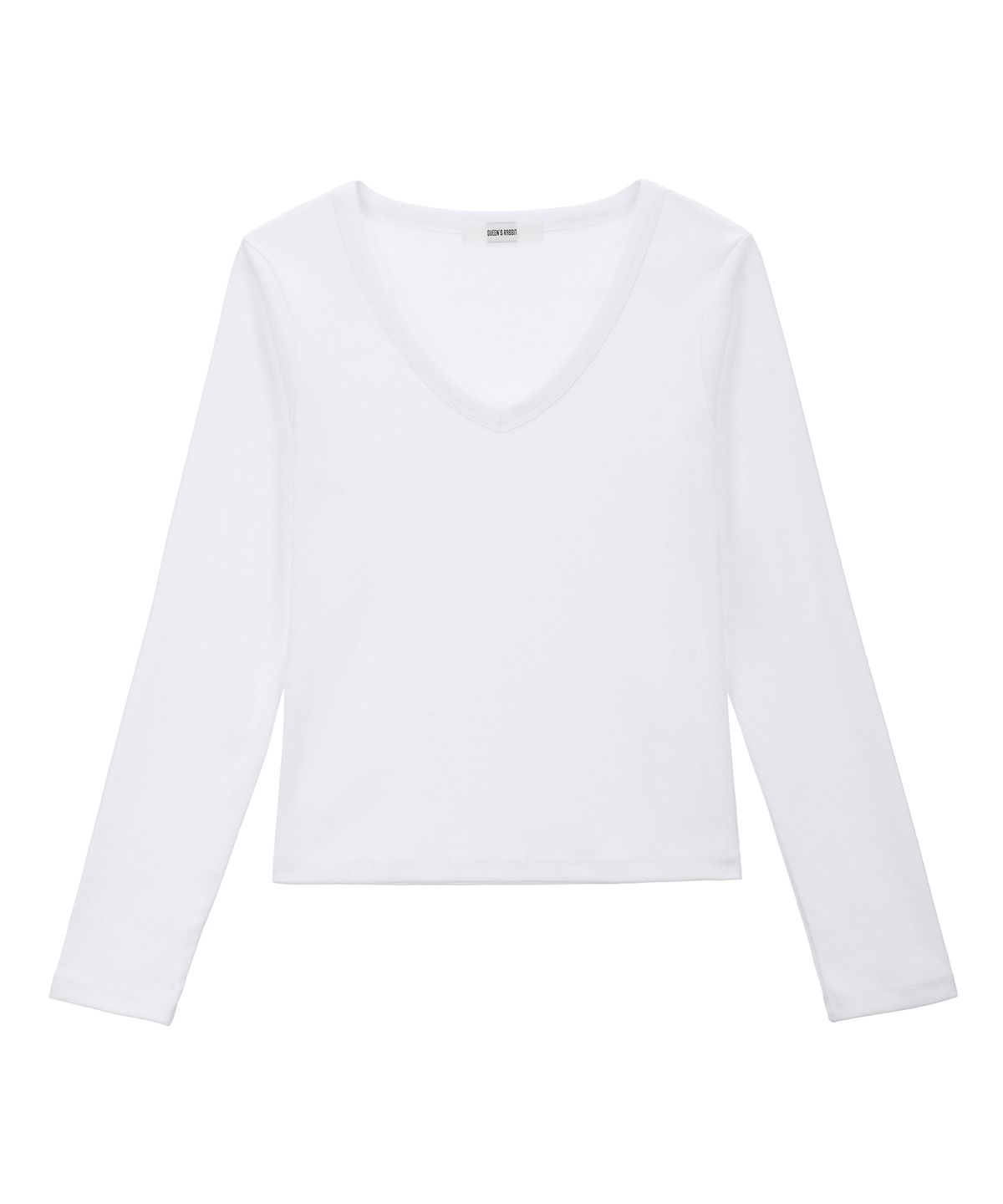 퀸스래빗(Q'SRB) Collin Cotton V-Neck Layered T-Shirt