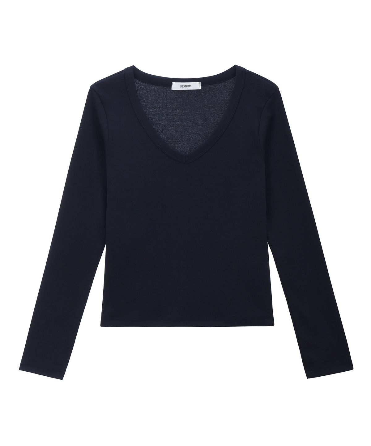 퀸스래빗(Q'SRB) Collin Cotton V-Neck Layered T-Shirt