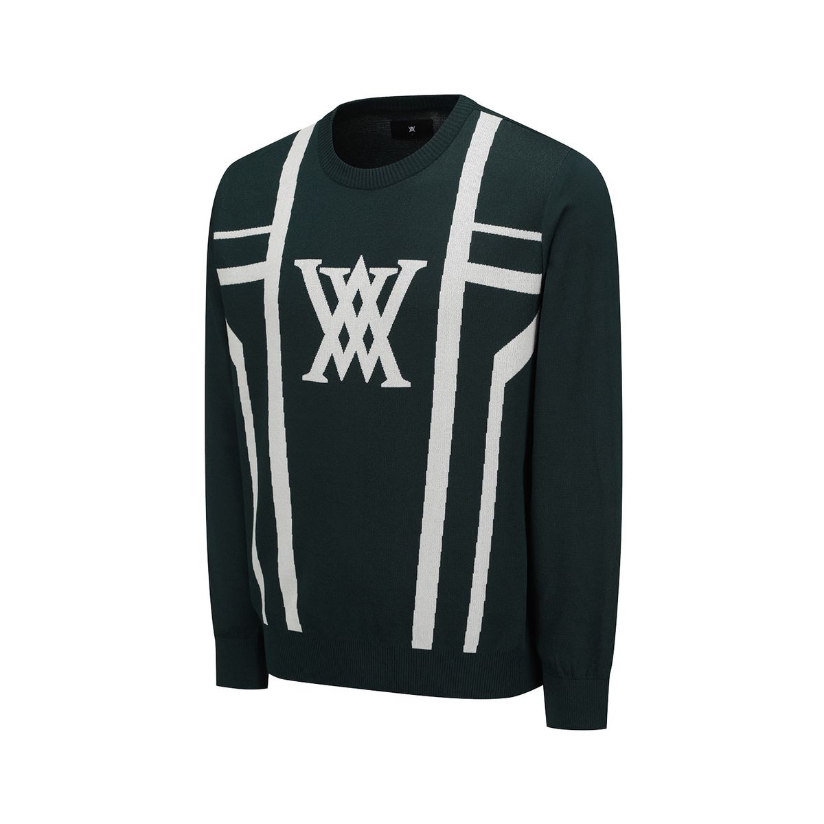 어뉴골프(ANEW GOLF) MEN LINE BLOCKED ROUND SWEATER_DN