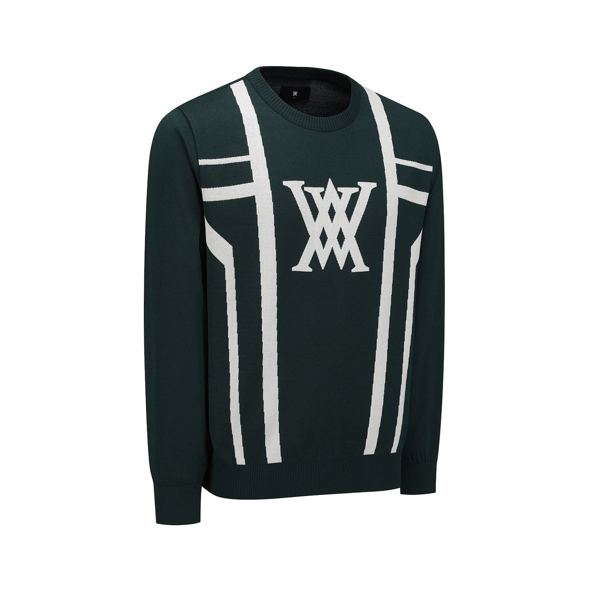 어뉴골프(ANEW GOLF) MEN LINE BLOCKED ROUND SWEATER_DN
