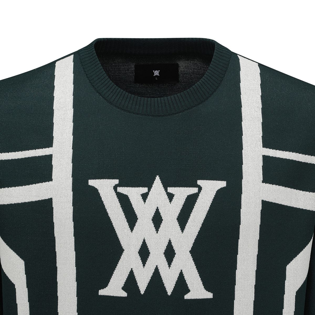 어뉴골프(ANEW GOLF) MEN LINE BLOCKED ROUND SWEATER_DN