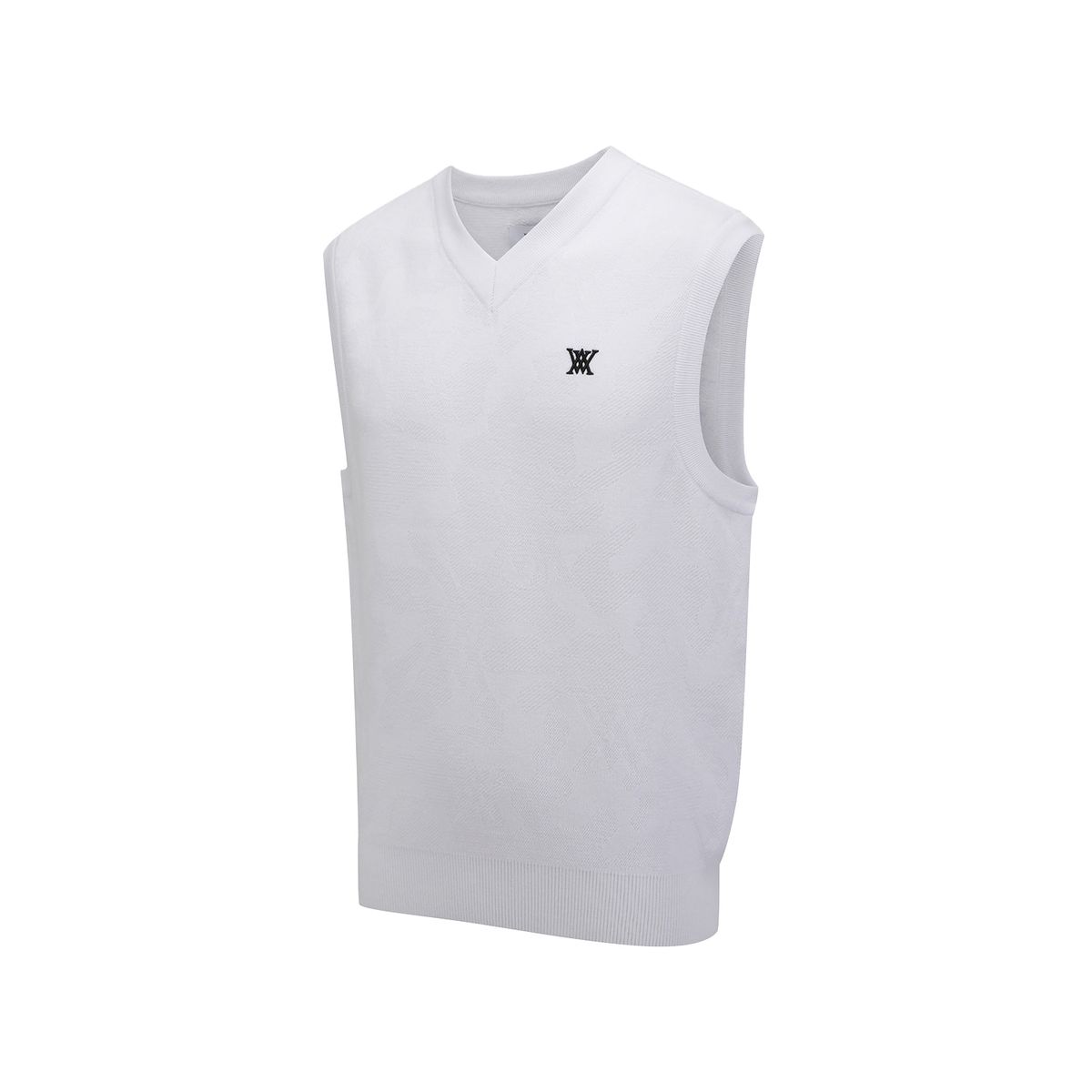 어뉴골프(ANEW GOLF) MEN CAMO JACQUARD KNIT VEST_WH