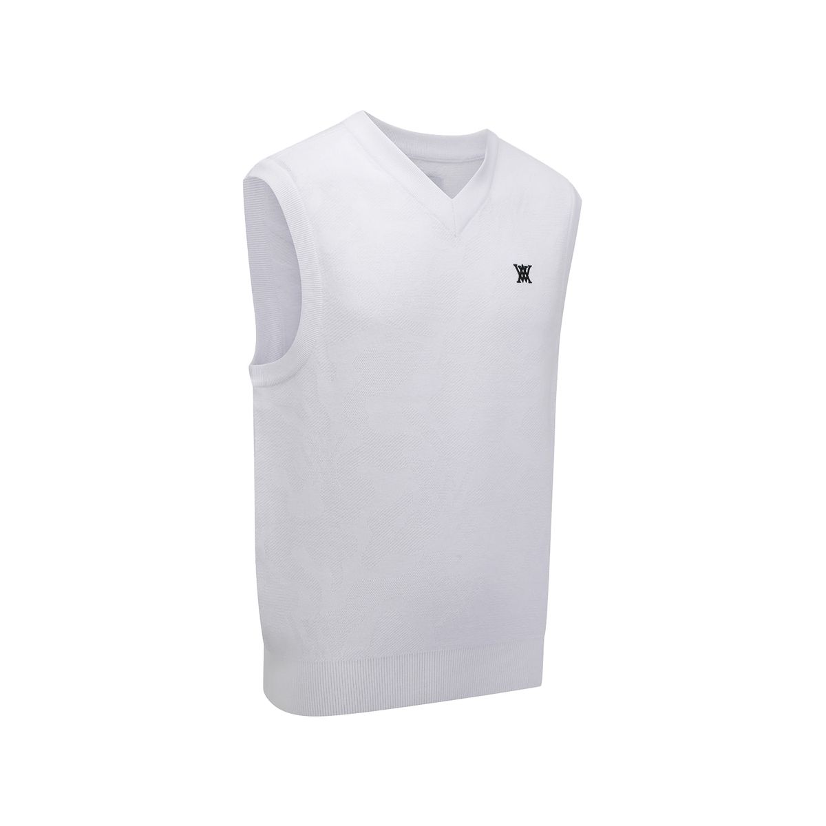 어뉴골프(ANEW GOLF) MEN CAMO JACQUARD KNIT VEST_WH