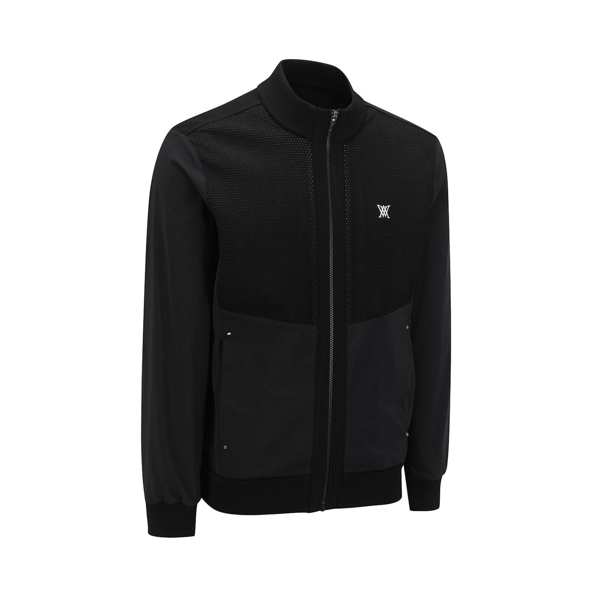 어뉴골프(ANEW GOLF) MEN HYBRID KNIT CARDIGAN_BK