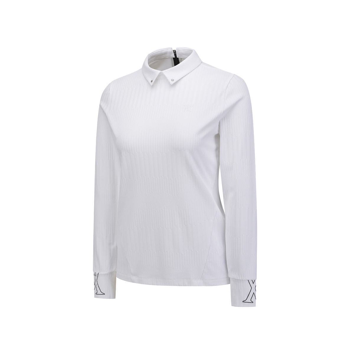 어뉴골프(ANEW GOLF) WOMEN SOLID BACK ZIP LONG T-SHIRT_WH