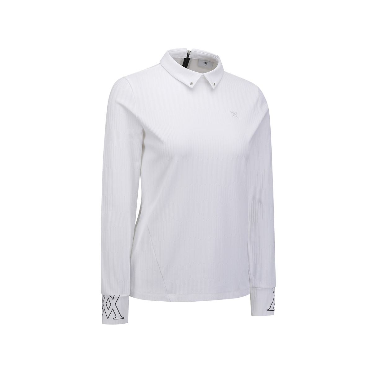 어뉴골프(ANEW GOLF) WOMEN SOLID BACK ZIP LONG T-SHIRT_WH