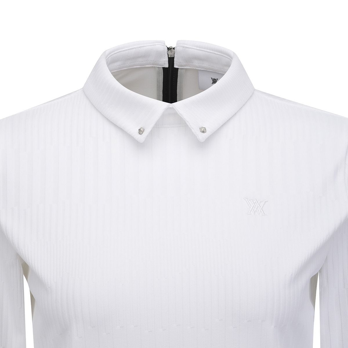어뉴골프(ANEW GOLF) WOMEN SOLID BACK ZIP LONG T-SHIRT_WH