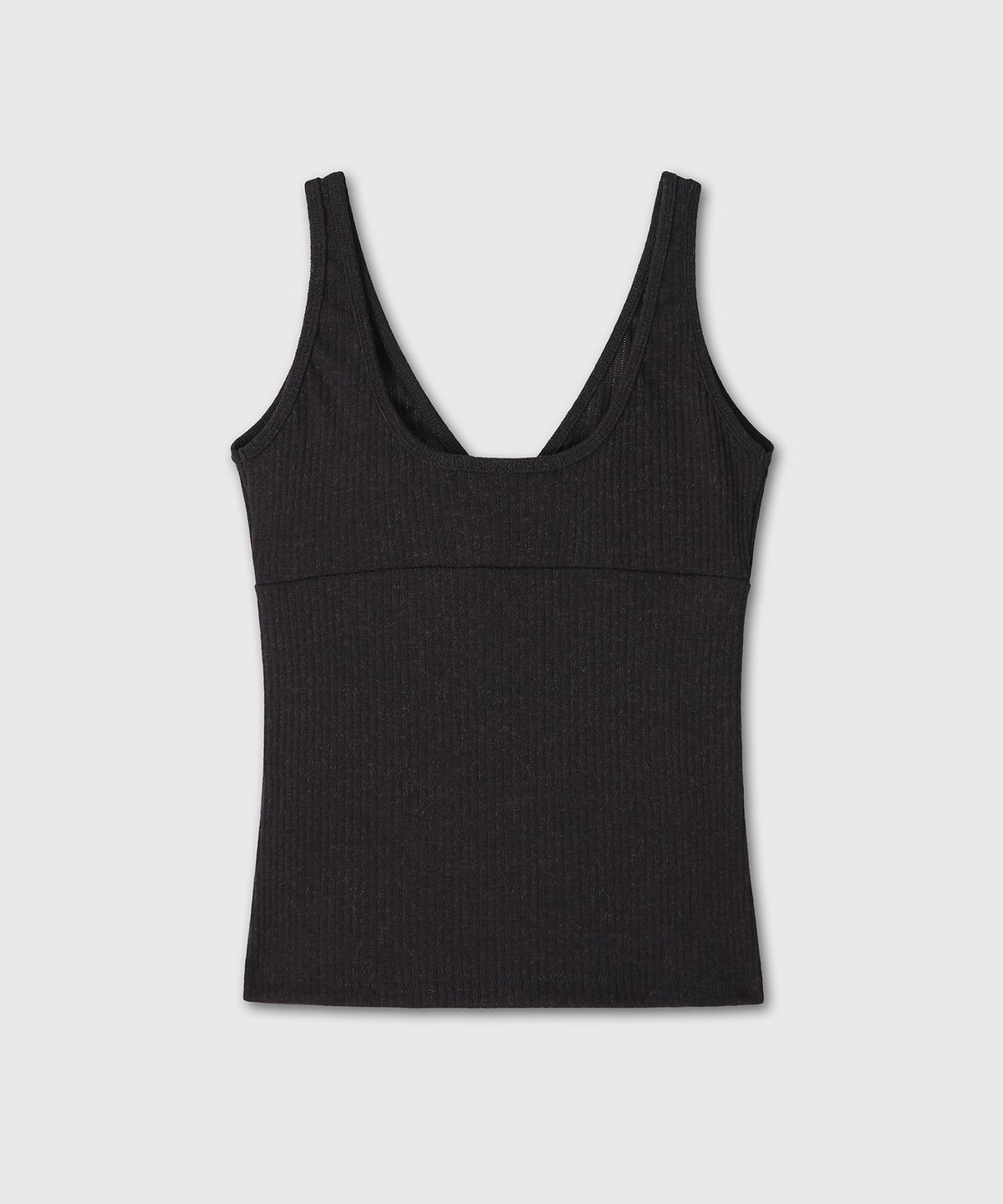 다이브인 우먼(DIVEIN WOMEN) ANGORA V NECK SLEEVELESS (BLACK)