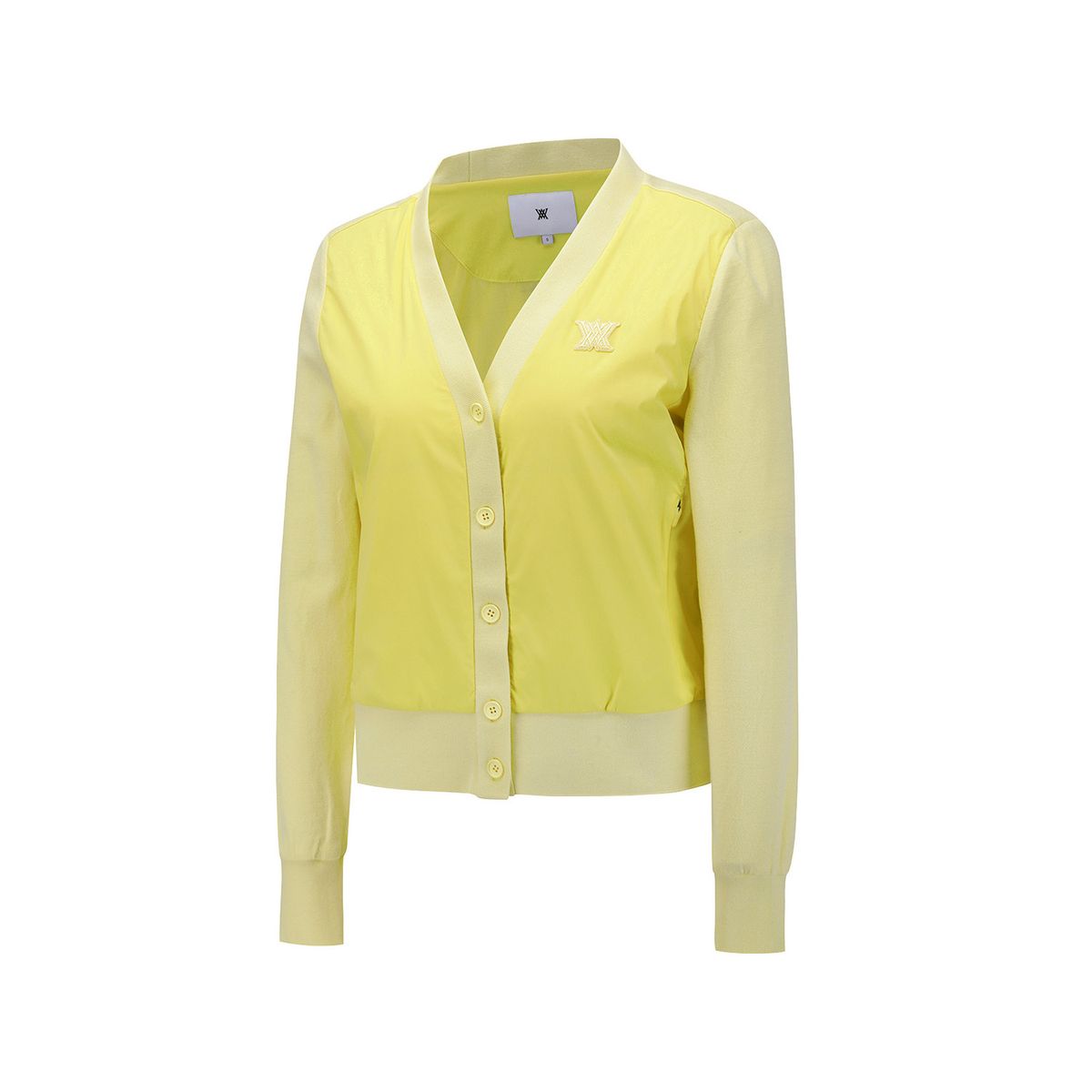 어뉴골프(ANEW GOLF) WOMEN LINE BLOCK BUTTON JACKET_YE