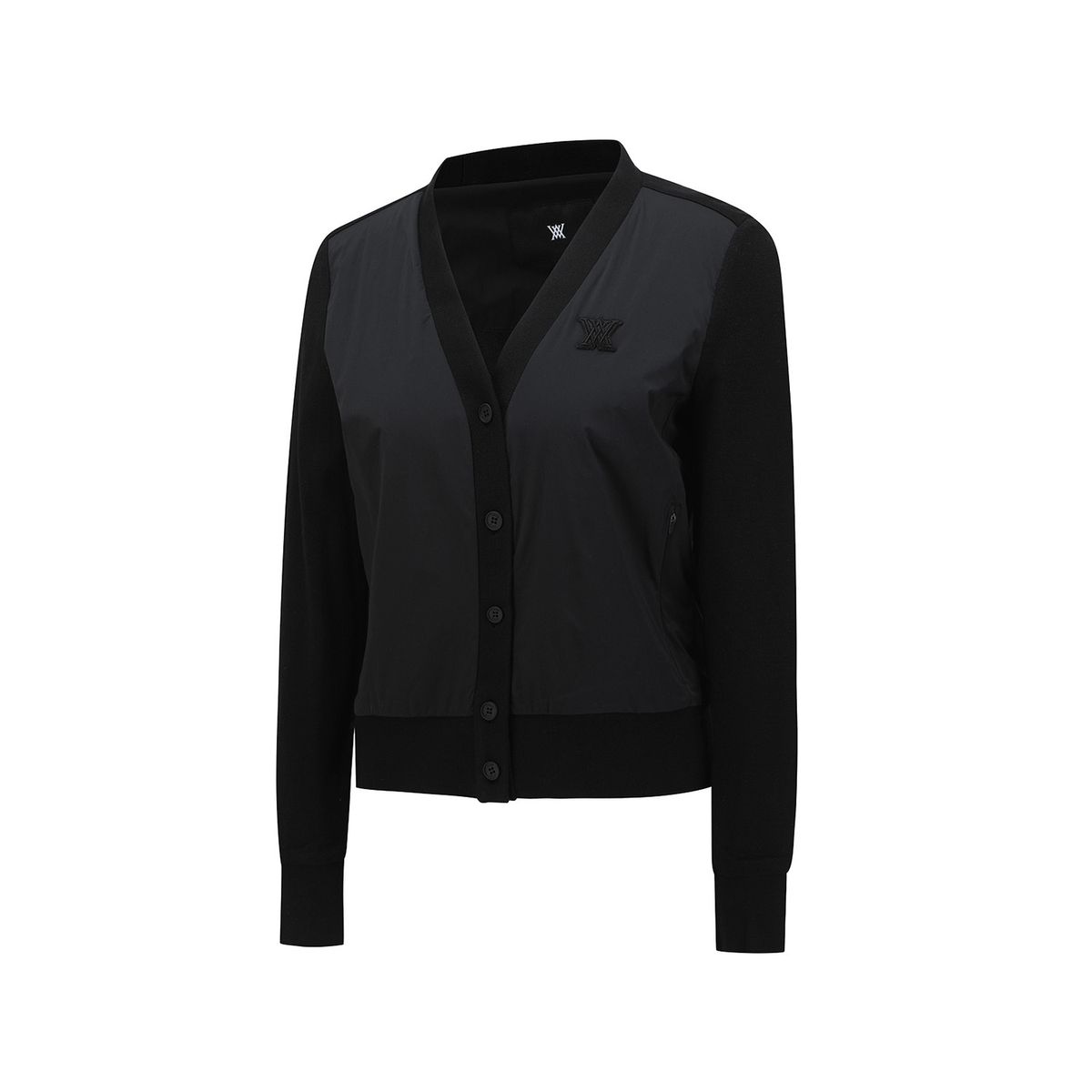 어뉴골프(ANEW GOLF) WOMEN LINE BLOCK BUTTON JACKET_BK