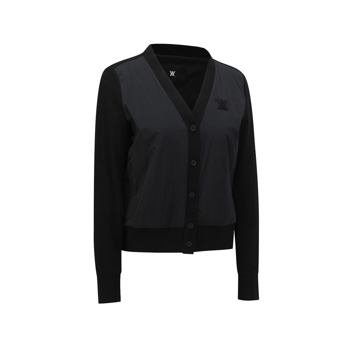 어뉴골프(ANEW GOLF) WOMEN LINE BLOCK BUTTON JACKET_BK