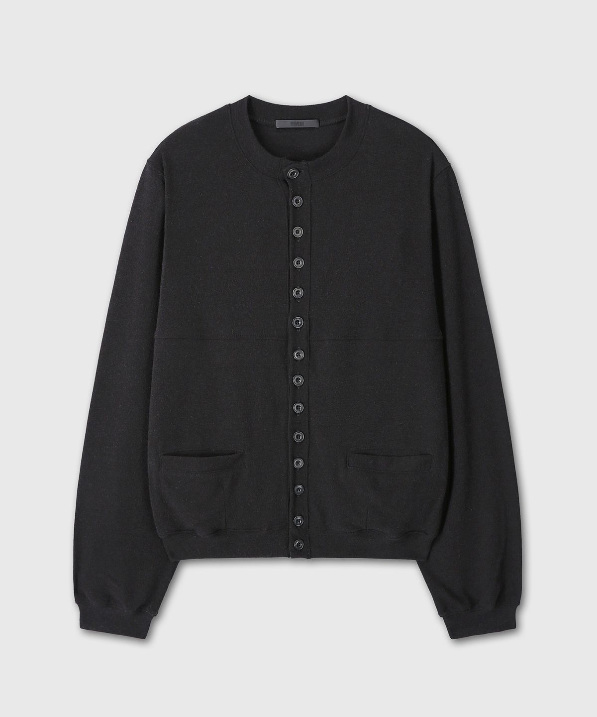 다이브인 우먼(DIVEIN WOMEN) BUTTON DETAIL COTTON CARDIGAN (BLACK)