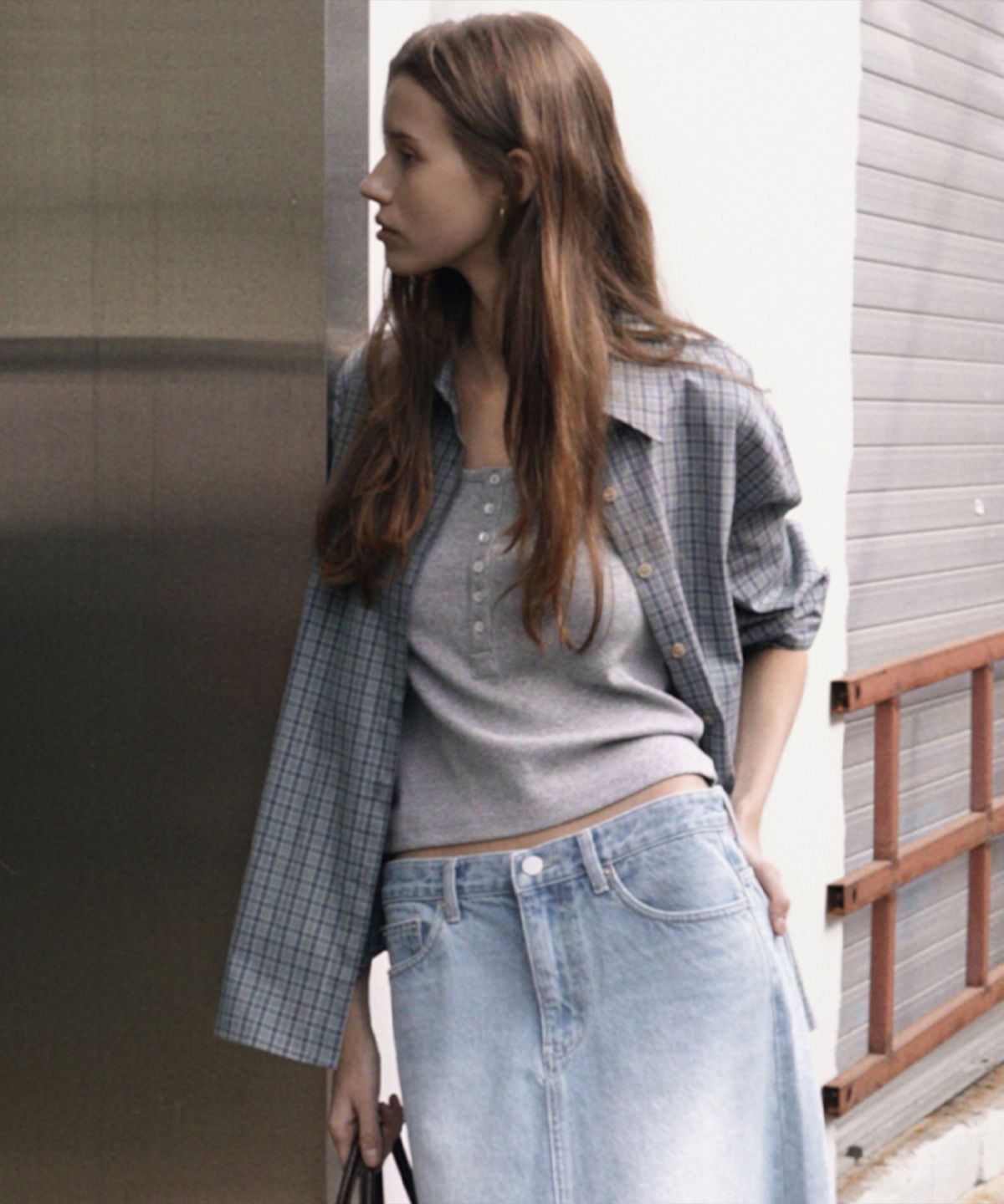 퀸스래빗(Q'SRB) Marcelle Soft Cotton Check Shirt