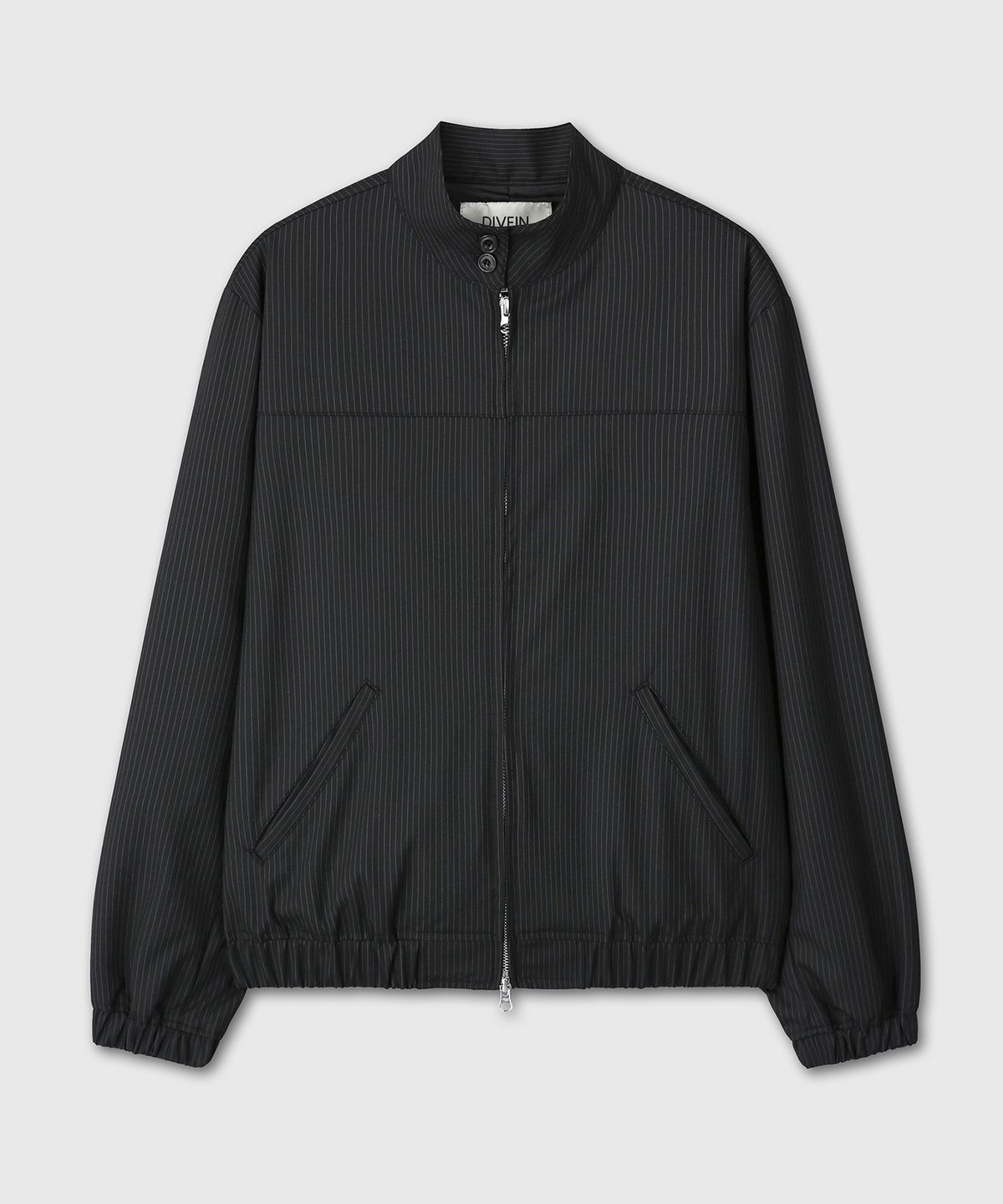 다이브인 우먼(DIVEIN WOMEN) STRIPE SET-UP JACKET (BLACK)