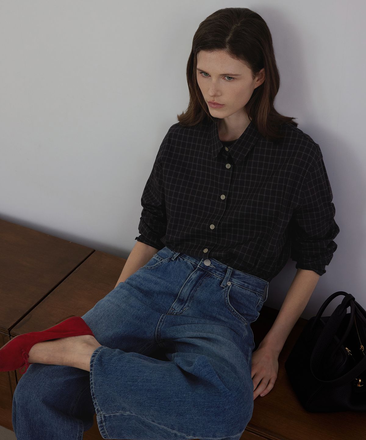 퀸스래빗(Q'SRB) Edit Curved Silhouette Denim Pants_Vintage Blue_4colors
