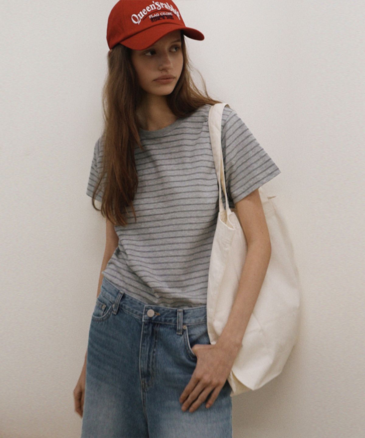 퀸스래빗(Q'SRB) Edit Bermuda Denim Jeans