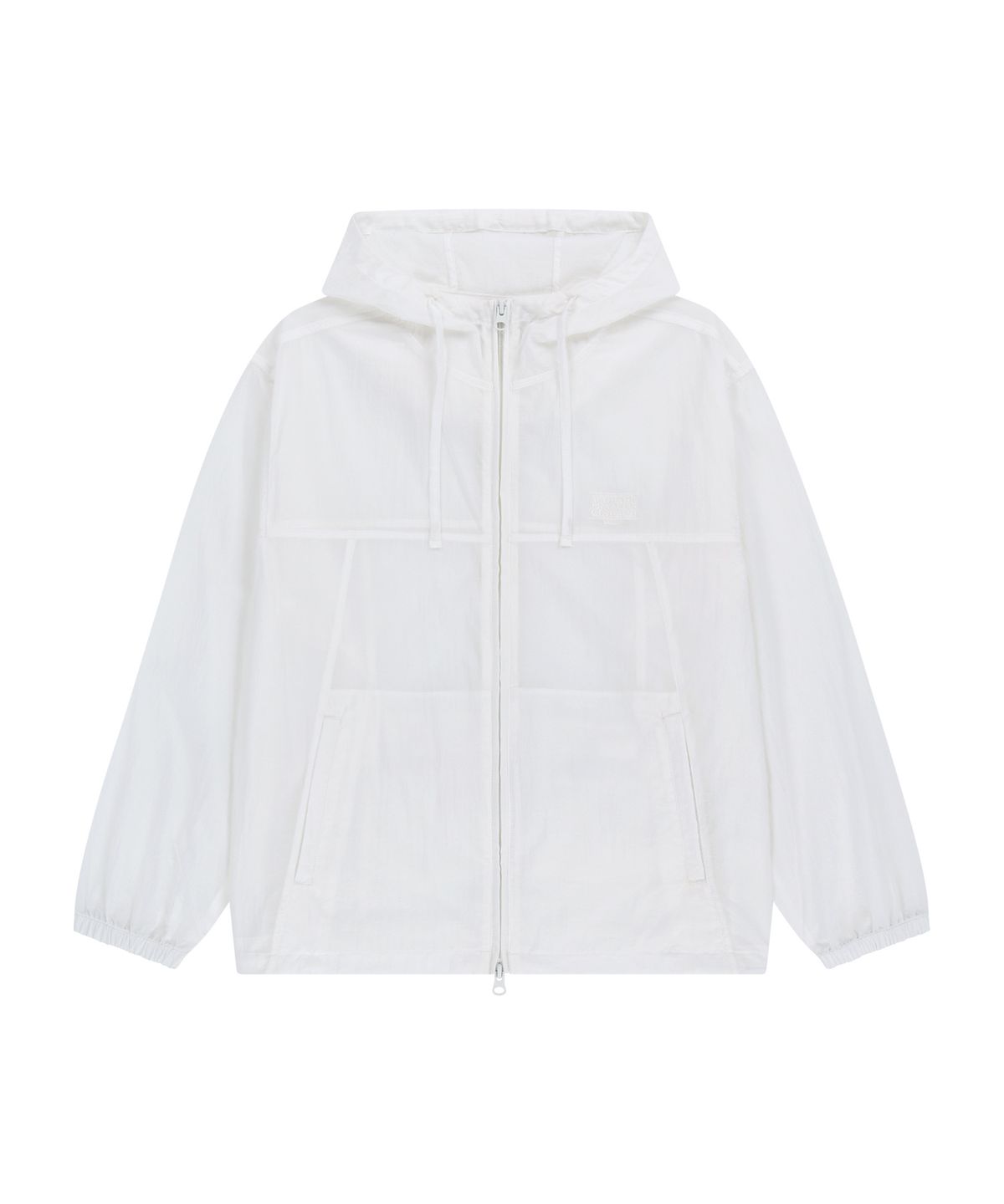 마리떼 프랑소와 저버(MARITHÉ + FRANҪOIS GIRBAUD) HOODED PACKABLE NYLON JACKET white