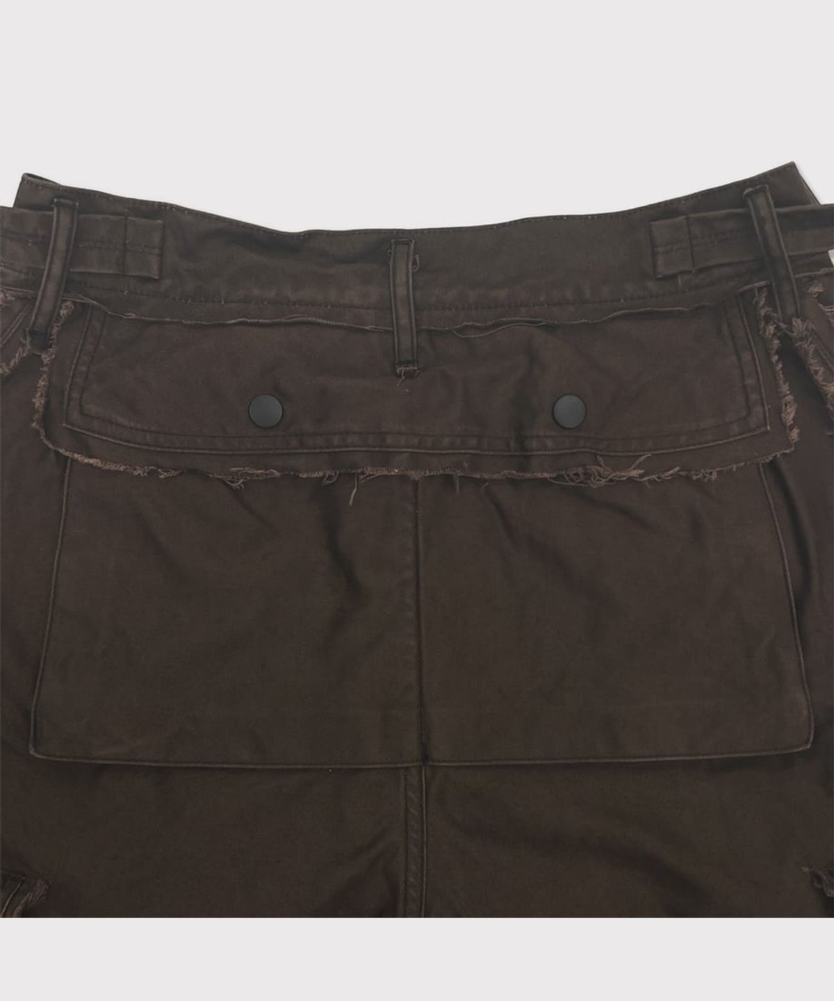 마이너스(MINUS) Slash Seam Twist Cargo Pants(PIGMENT DYED MOLESKIN) - MOCHA