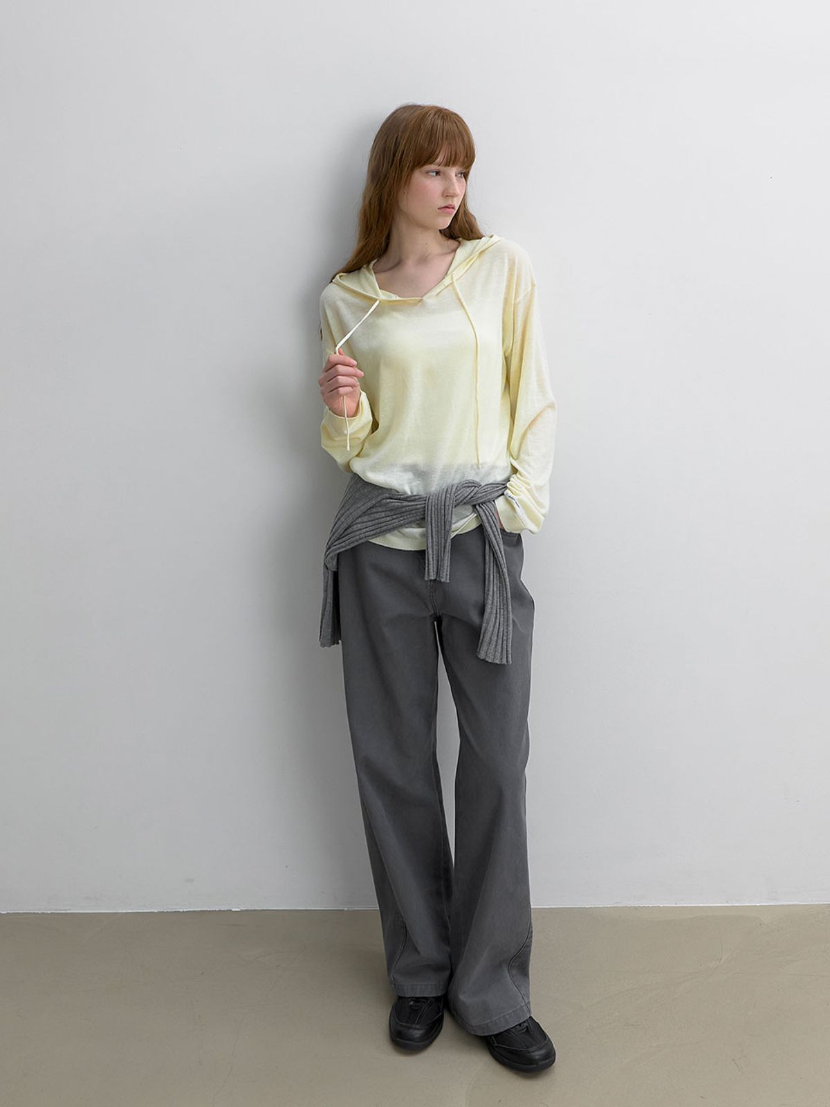 아틀리에 나인(ATELIER NAIN) AN LIGHT WEIGHT HOODED KNIT (T-7186)