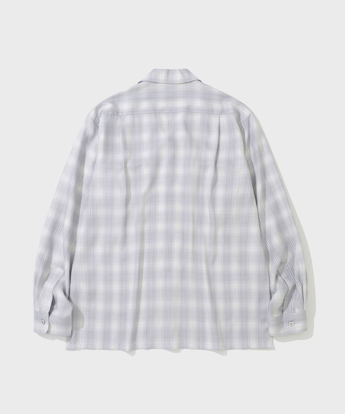 셔터(SHIRTER) FLUID CHECK BOXY SHIRT (GREY)