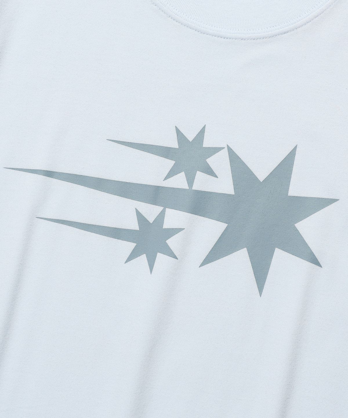 나이스고스트클럽(NICEGHOSTCLUB) 3STARS SYMBOL CROP SLIM TEE_SKYBLUE(NG2FMFT538A)