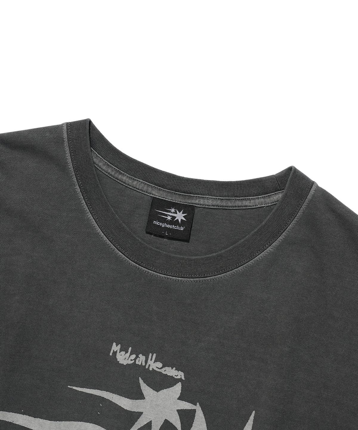 나이스고스트클럽(NICEGHOSTCLUB) TORNADO LOGO PIGMENT TEE_CHARCOAL(NG2GMUT500A)