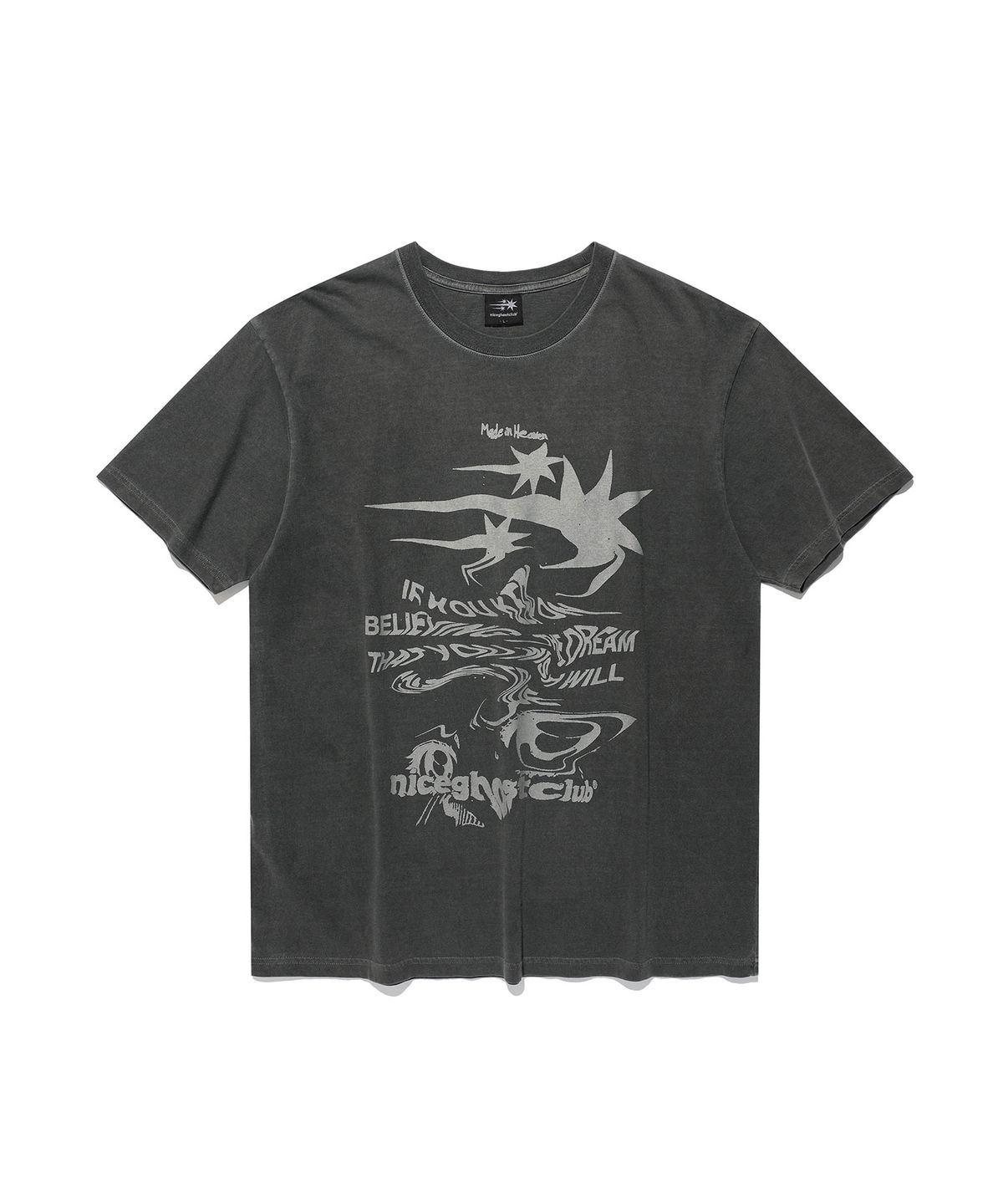 나이스고스트클럽(NICEGHOSTCLUB) TORNADO LOGO PIGMENT TEE_CHARCOAL(NG2GMUT500A)