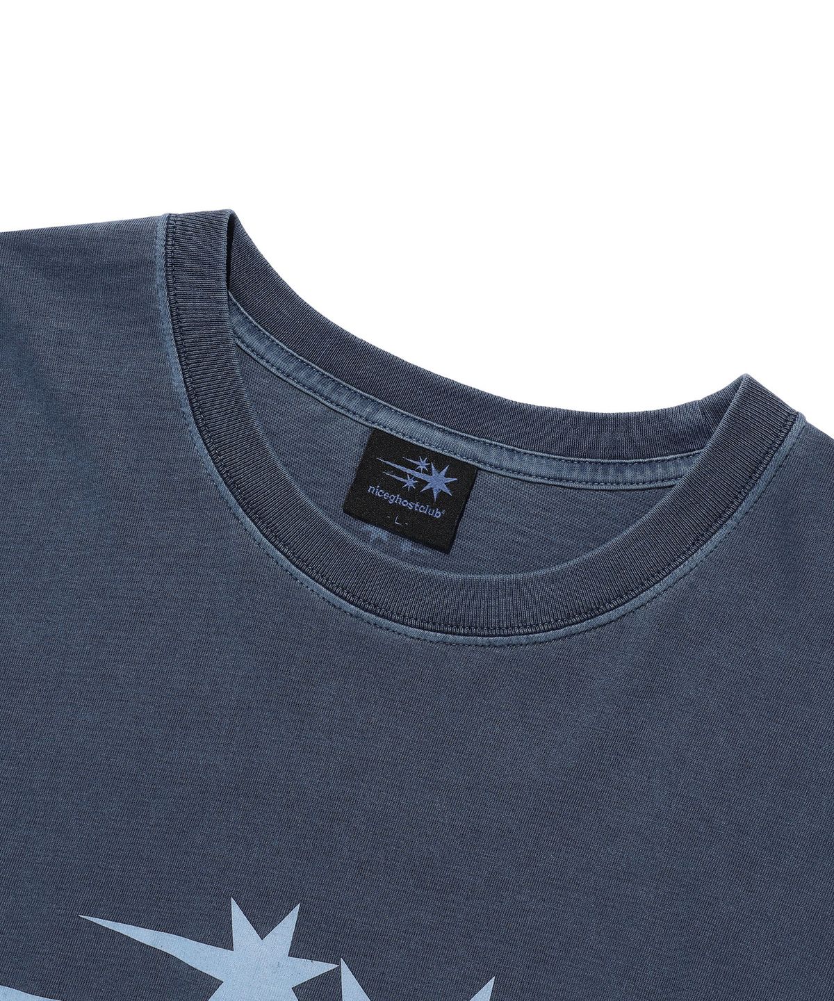 나이스고스트클럽(NICEGHOSTCLUB) 3STAR SYMBOL PIGMENT TEE_BLUE(NG2GMUT501A)