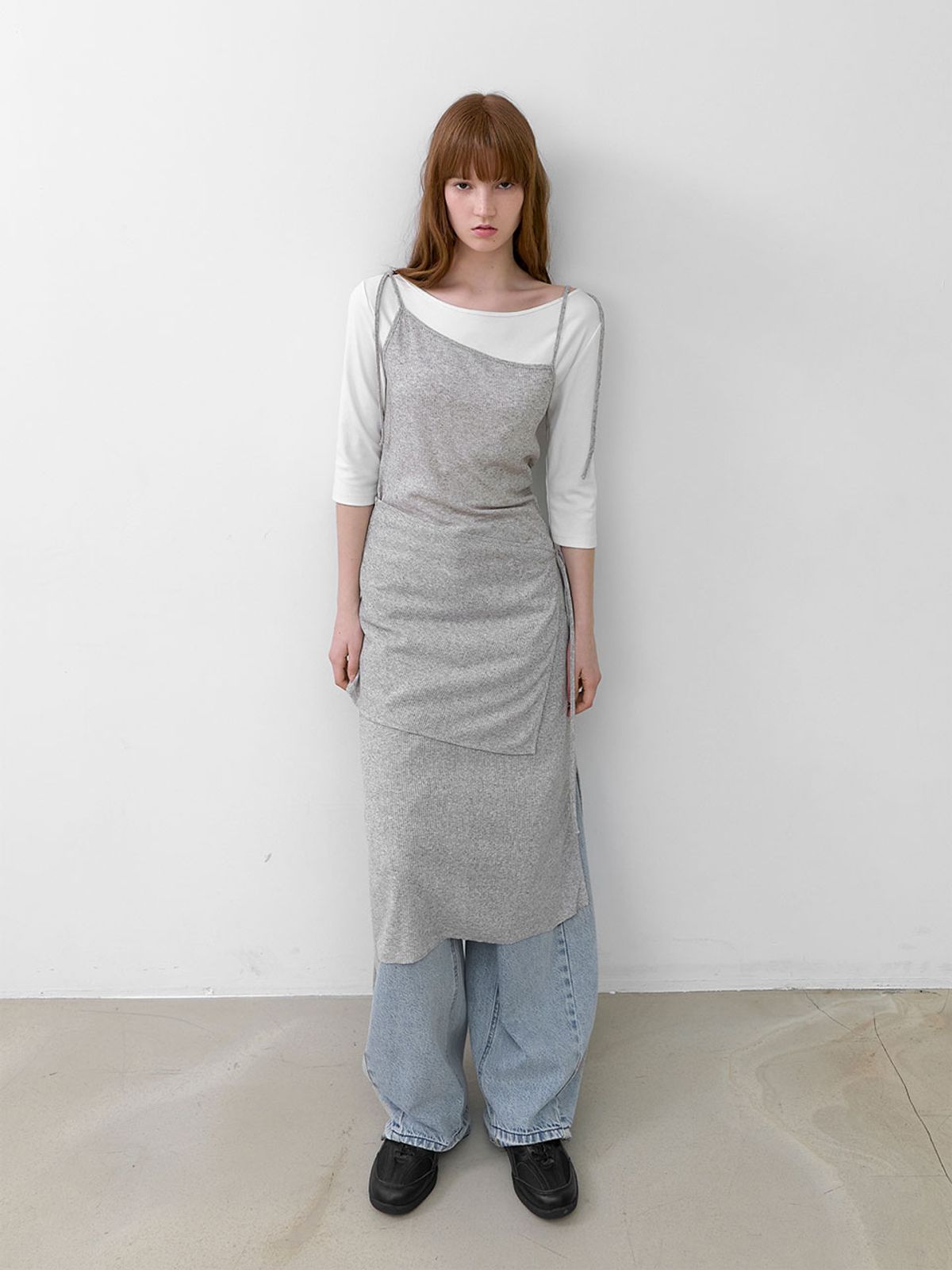 아틀리에 나인(ATELIER NAIN) AN WRAP SKIRT LAYERED DRESS (OP-6315)