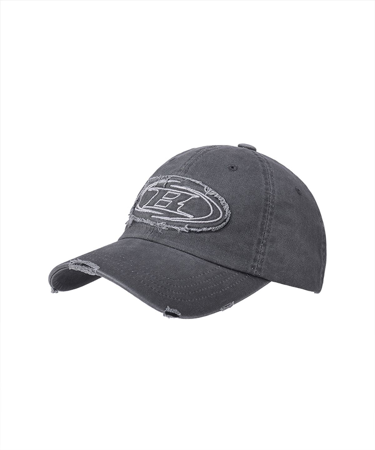 본투윈(BORN TO WIN) STROKE B PIGMENT BALL CAP [CHARCOAL]